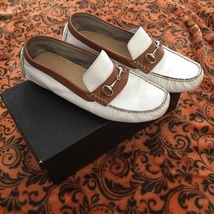 Leather drivers white Cole Haan